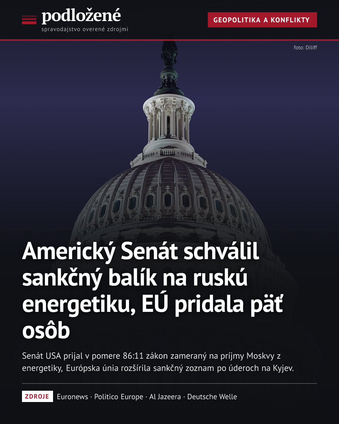 Americký Senát schválil sankčný balík na ruskú energetiku, EÚ pridala päť osôb