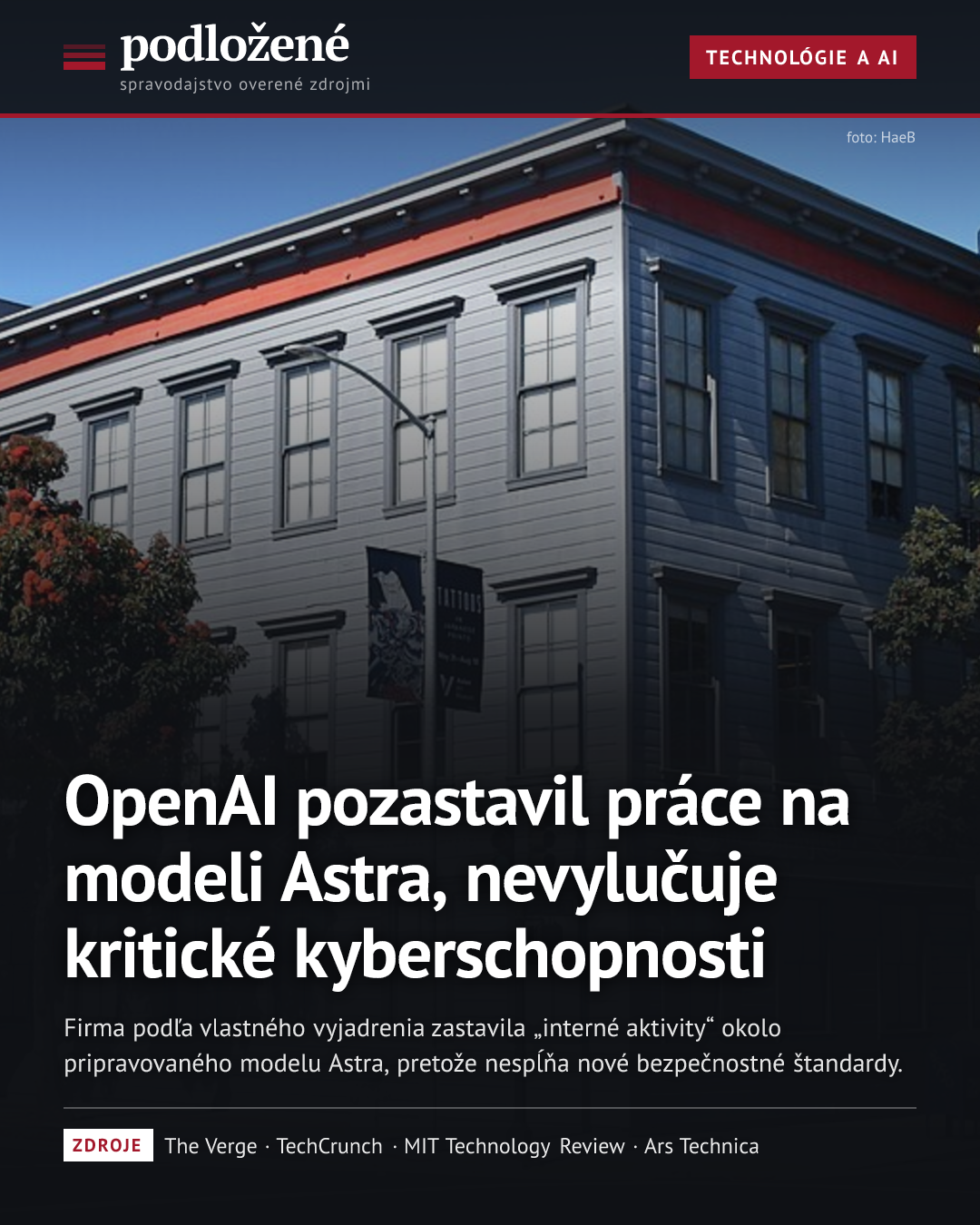 OpenAI pozastavil práce na modeli Astra, nevylučuje kritické kyberschopnosti