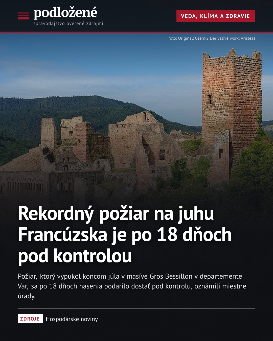 Rekordný požiar na juhu Francúzska je po 18 dňoch pod kontrolou